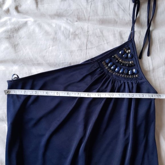 BCBGMaxAzria Indigo Single-Shoulder Maxi Dress - Picture 5 of 11